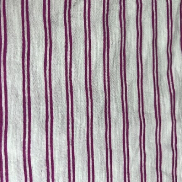 St Johns Bay Petite Large PL Pink Stripe Cap Sleeve V-Neck Pullover Shirt NEW - Picture 4 of 7